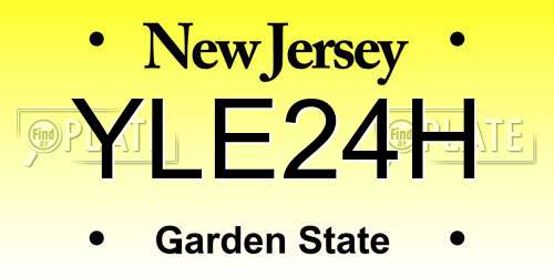 YLE24H New Jersey License Plate