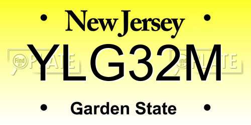 YLG32M New Jersey License Plate