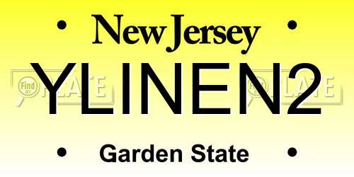 YLINEN2 New Jersey License Plate