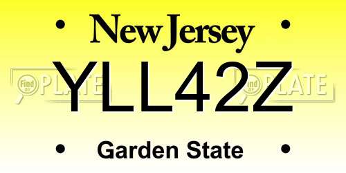 YLL42Z New Jersey License Plate