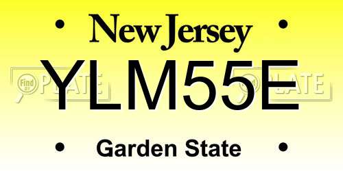 YLM55E New Jersey License Plate