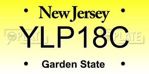 YLP18C New Jersey License Plate