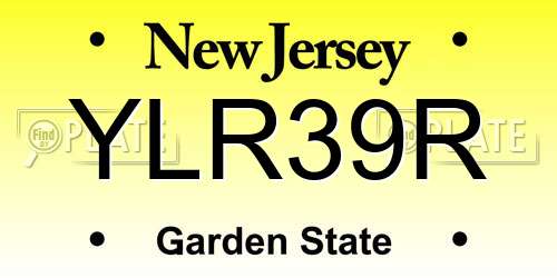 YLR39R New Jersey License Plate