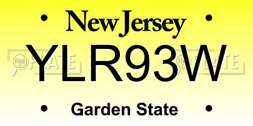 YLR93W New Jersey License Plate