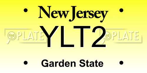 YLT2 New Jersey License Plate