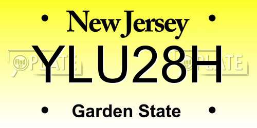 YLU28H New Jersey License Plate