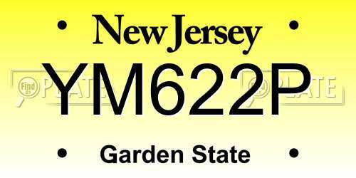 YM622P New Jersey License Plate