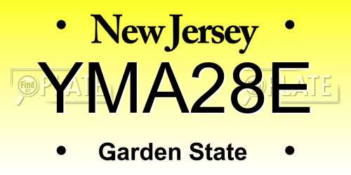 YMA28E New Jersey License Plate