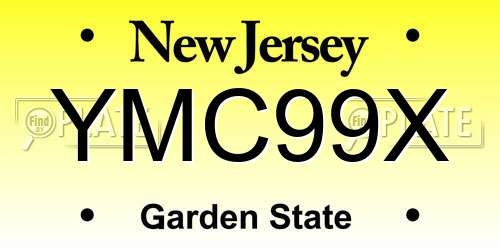 YMC99X New Jersey License Plate