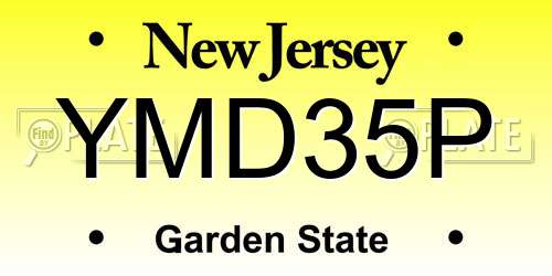 YMD35P New Jersey License Plate
