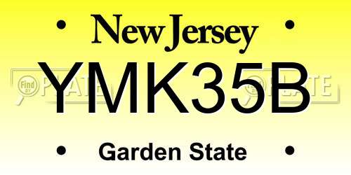 YMK35B New Jersey License Plate