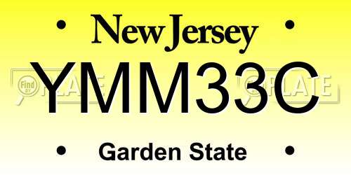 YMM33C New Jersey License Plate