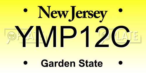 YMP12C New Jersey License Plate