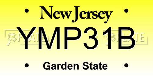 YMP31B New Jersey License Plate