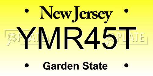 YMR45T New Jersey License Plate