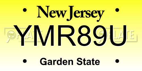 YMR89U New Jersey License Plate