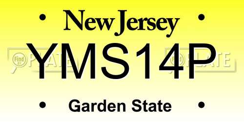 YMS14P New Jersey License Plate