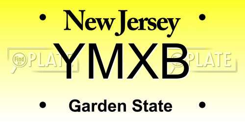 YMXB New Jersey License Plate