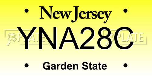 YNA28C New Jersey License Plate