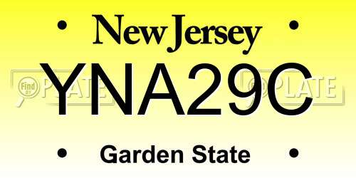 YNA29C New Jersey License Plate