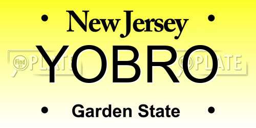 YOBRO New Jersey License Plate