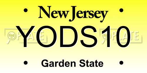 YODS10 New Jersey License Plate