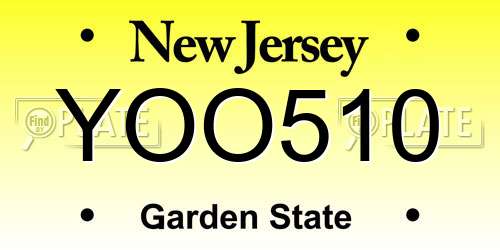 YOO510 New Jersey License Plate