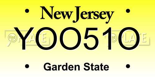 YOO51O New Jersey License Plate