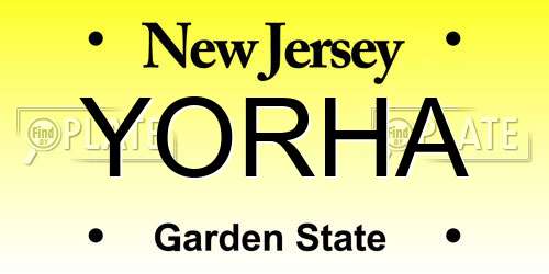 YORHA New Jersey License Plate