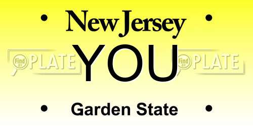 YOU New Jersey License Plate