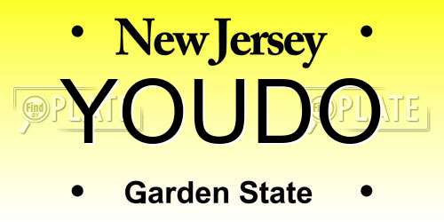 YOUDO New Jersey License Plate