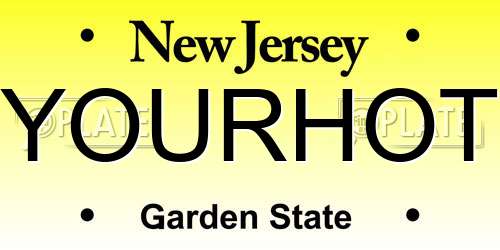 YOURHOT New Jersey License Plate