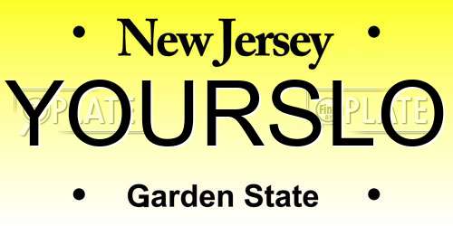 YOURSLO New Jersey License Plate