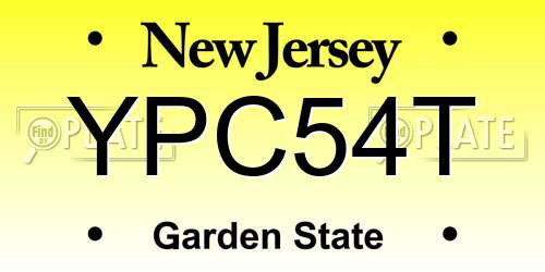 YPC54T New Jersey License Plate