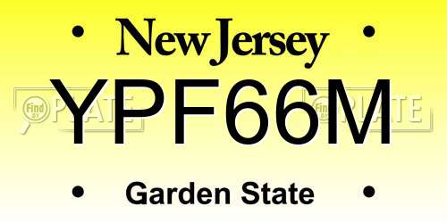 YPF66M New Jersey License Plate
