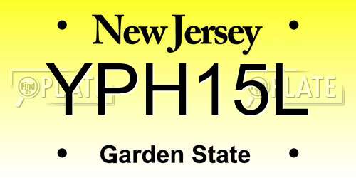 YPH15L New Jersey License Plate