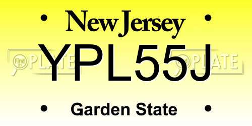 YPL55J New Jersey License Plate