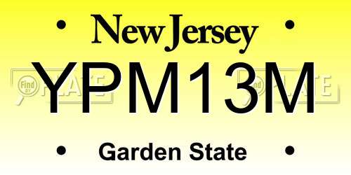 YPM13M New Jersey License Plate