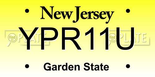 YPR11U New Jersey License Plate