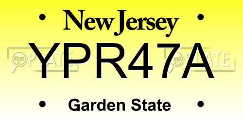 YPR47A New Jersey License Plate