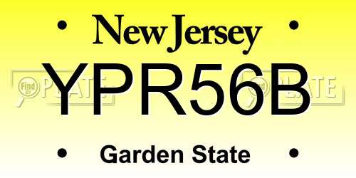 YPR56B New Jersey License Plate