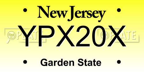 YPX20X New Jersey License Plate