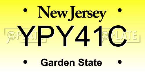 YPY41C New Jersey License Plate