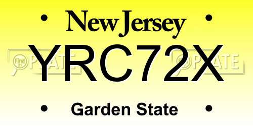 YRC72X New Jersey License Plate