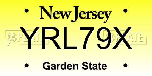 YRL79X New Jersey License Plate