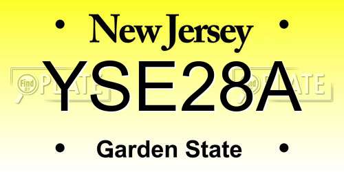 YSE28A New Jersey License Plate