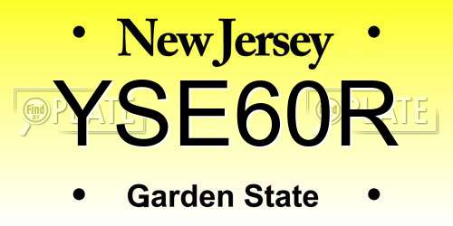 YSE60R New Jersey License Plate