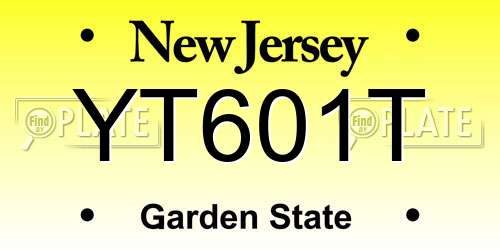 YT601T New Jersey License Plate