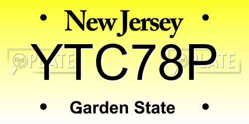 YTC78P New Jersey License Plate