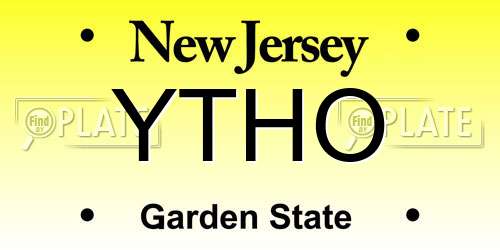YTHO New Jersey License Plate